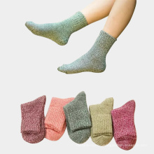 Autumn and winter double needle pure cotton thickened stockings for women thick woollen socks for women wholesale sock